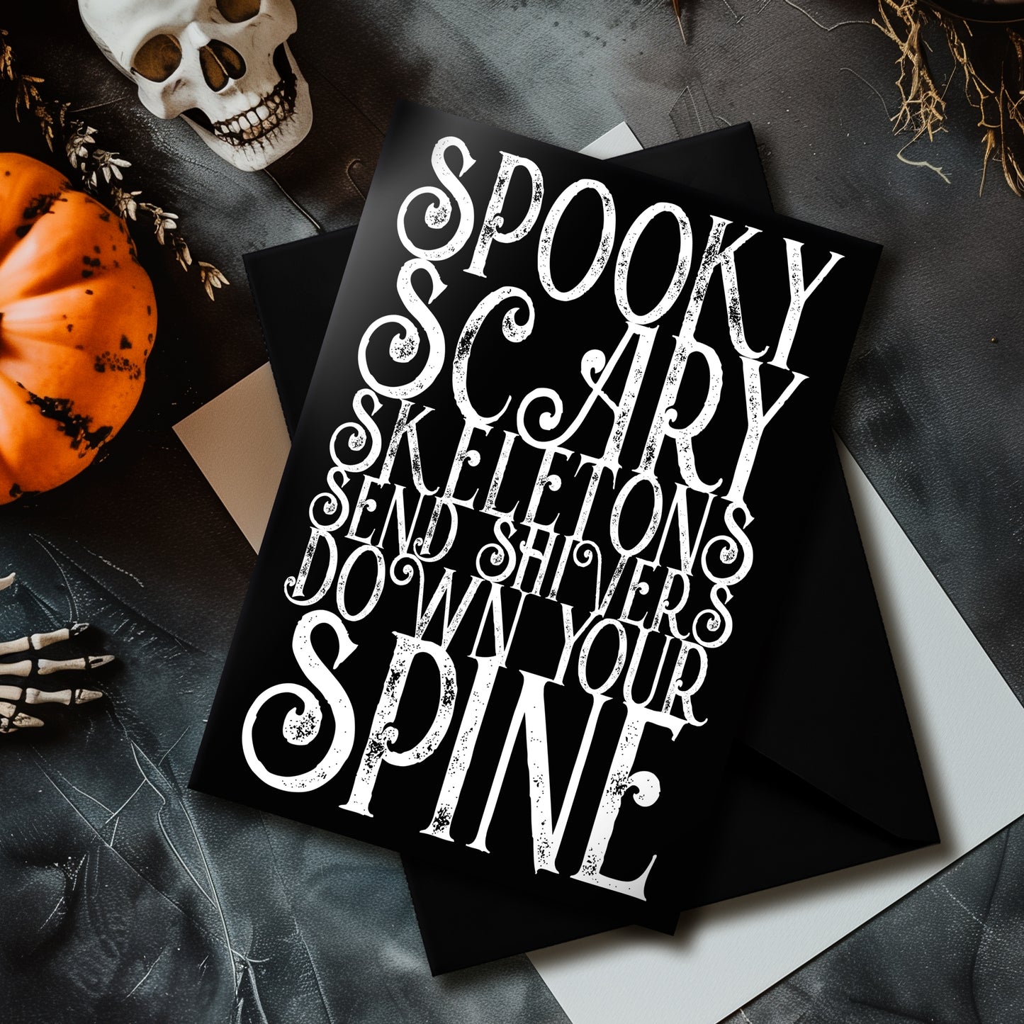 Gruselige Halloween-Karte