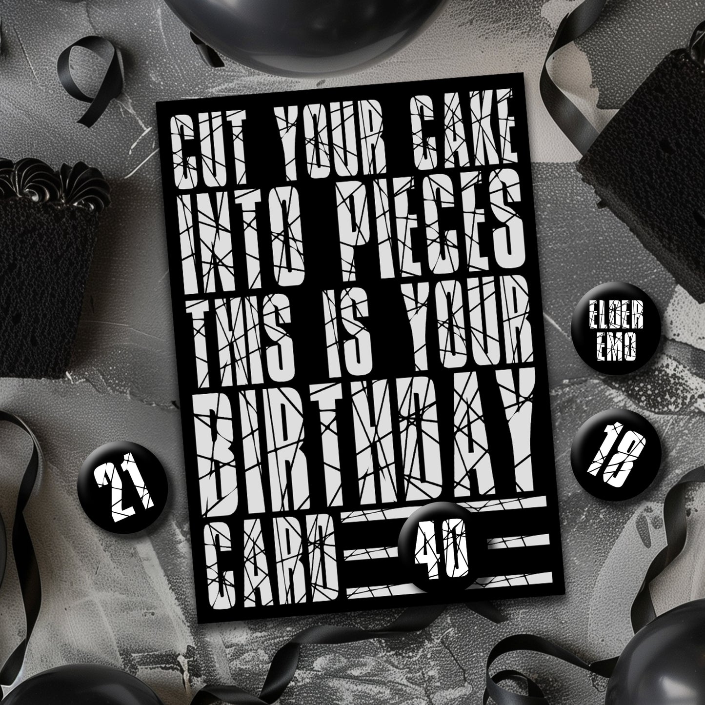 Last Resort Nu Metal Birthday Card & Badge