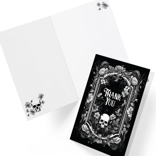 Floral Skull Thank You Card