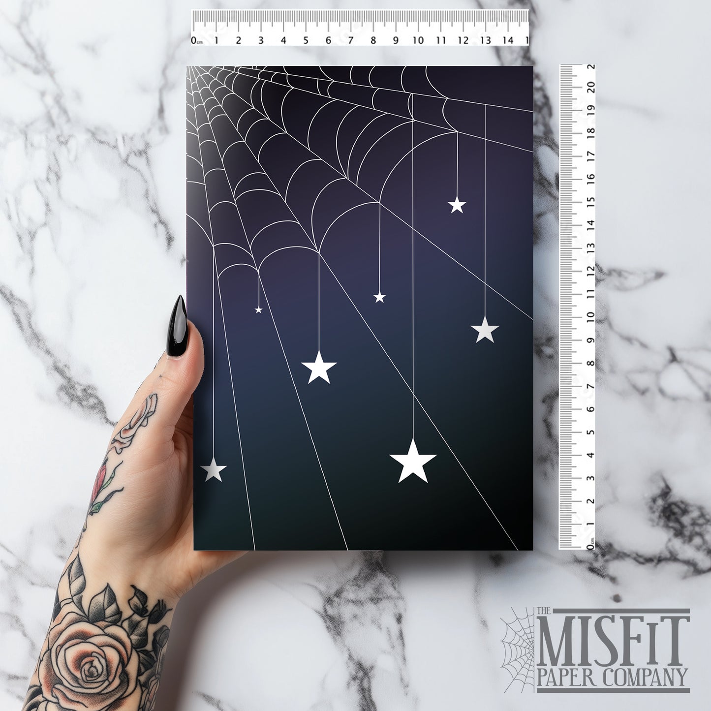 Starweb Cobweb & Star A5 Card