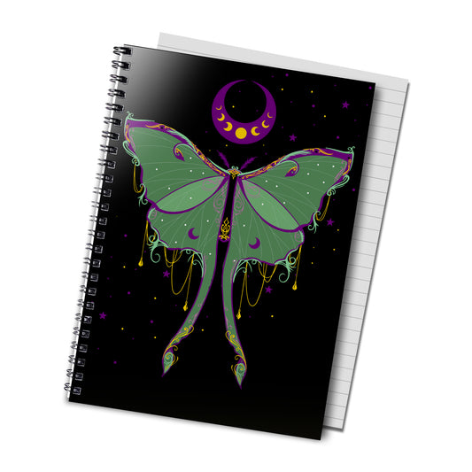 Luna Moth A5 Spiralnotizbuch
