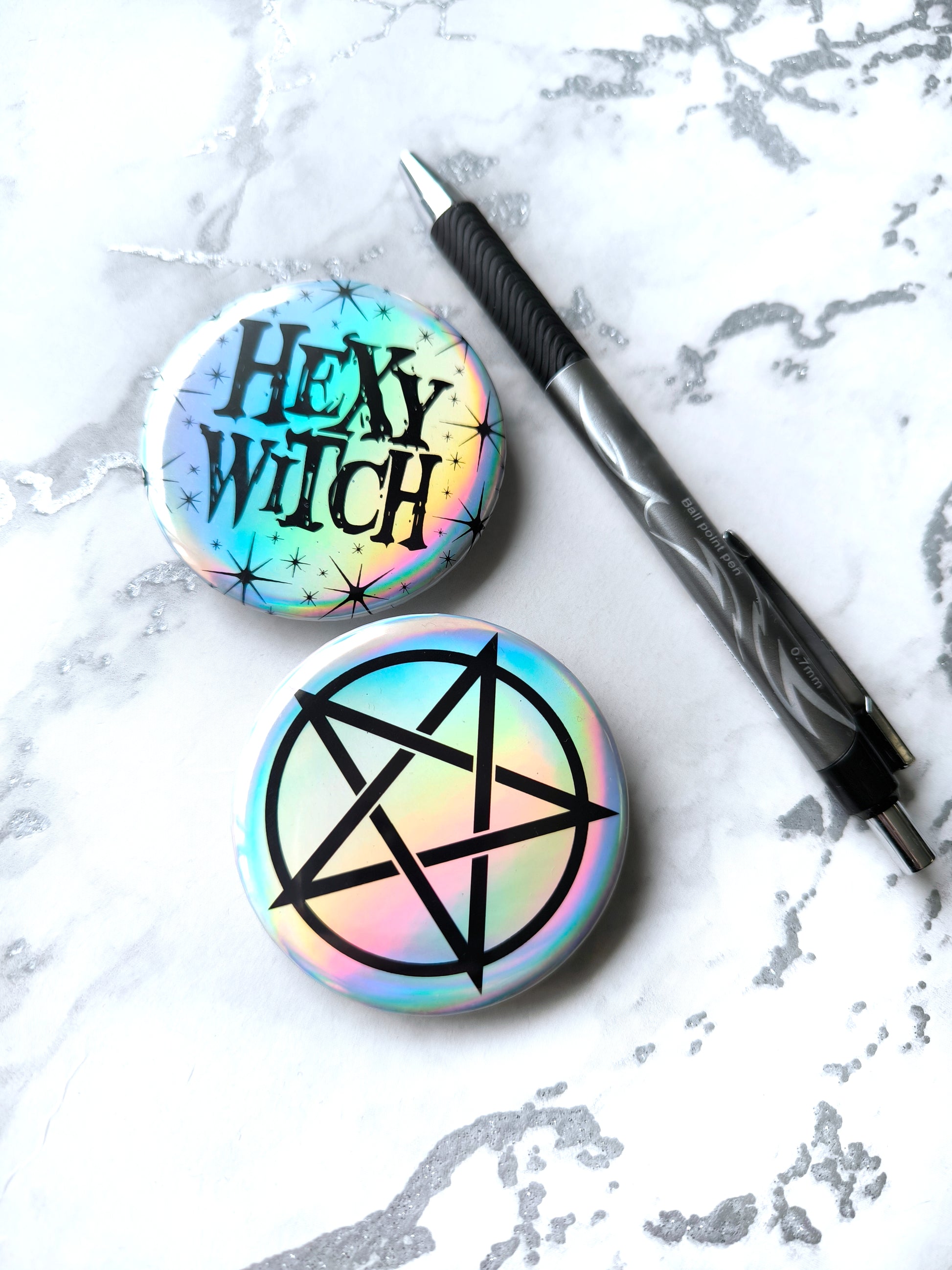 Holo Witch Badges - 2 pk