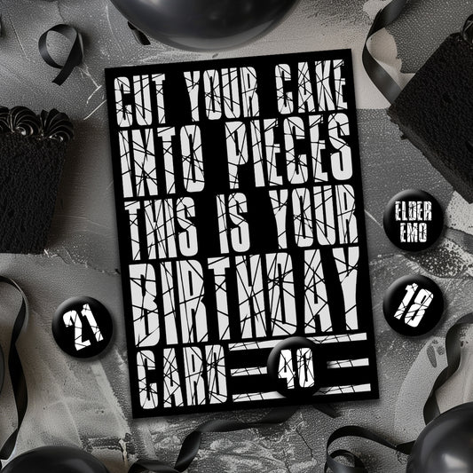 Last Resort Nu Metal Birthday Card & Badge