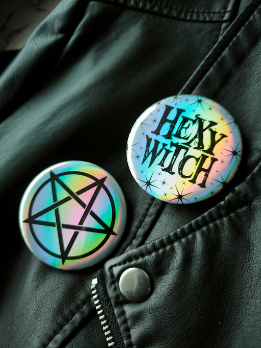 Holo Witch Badges - 2 pk