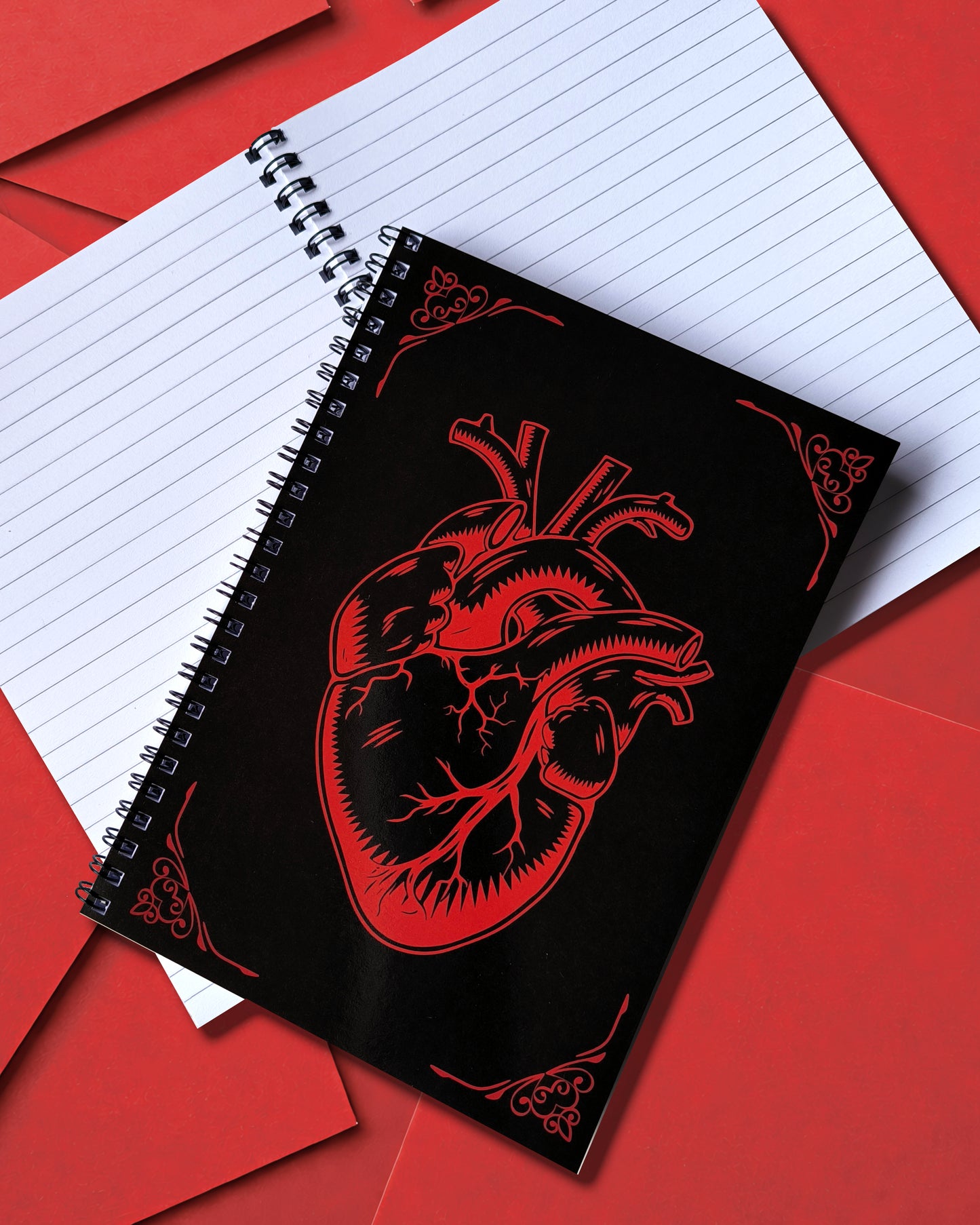 Little Black Heart A5 Wirebound Notebook